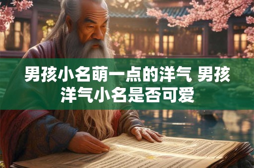 男孩小名萌一点的洋气 男孩洋气小名是否可爱