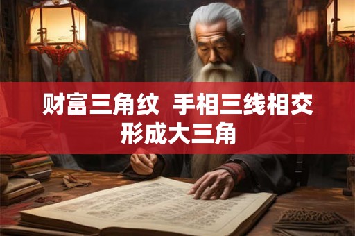财富三角纹  手相三线相交形成大三角