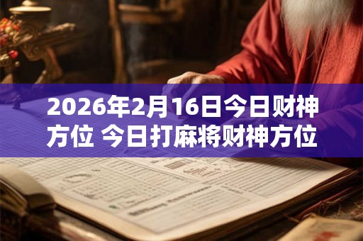 2026年2月16日今日财神方位 今日打麻将财神方位一览表