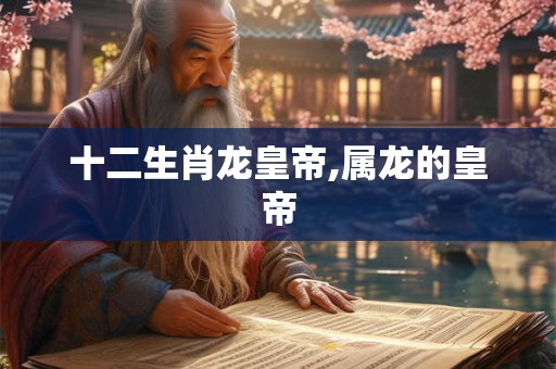 十二生肖龙皇帝,属龙的皇帝