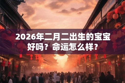 2026年二月二出生的宝宝好吗？命运怎么样？