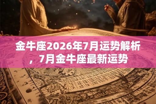 金牛座2026年7月运势解析，7月金牛座最新运势
