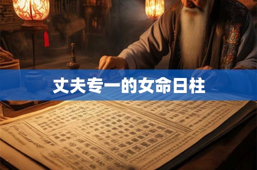 丈夫专一的女命日柱