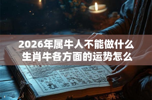 2026年属牛人不能做什么 生肖牛各方面的运势怎么样 2026年属牛人不能做什么 生肖牛各方面的运势怎么样