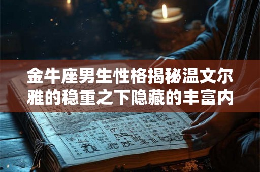 金牛座男生性格揭秘温文尔雅的稳重之下隐藏的丰富内心