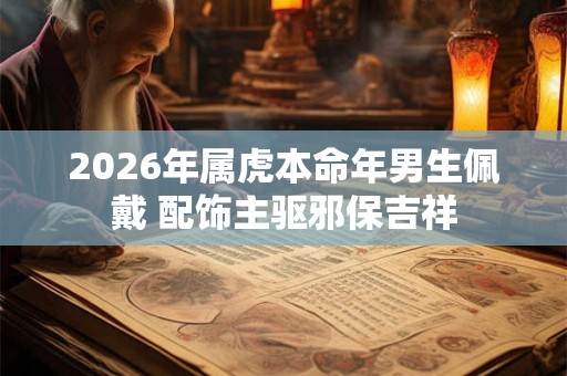 2026年属虎本命年男生佩戴 配饰主驱邪保吉祥