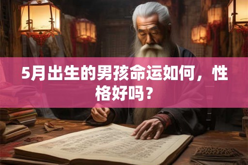5月出生的男孩命运如何，性格好吗？