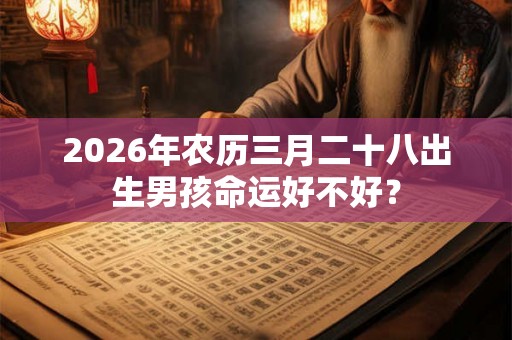 2026年农历三月二十八出生男孩命运好不好？