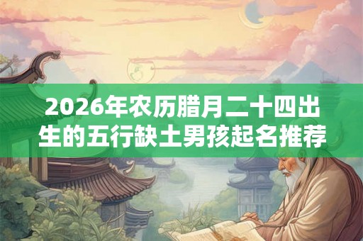 2026年农历腊月二十四出生的五行缺土男孩起名推荐