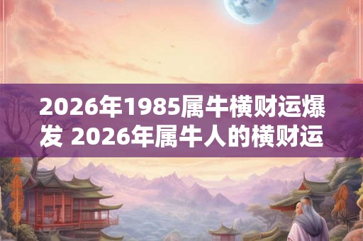 2026年1985属牛横财运爆发 2026年属牛人的横财运是否会爆发与1985年的关系如何