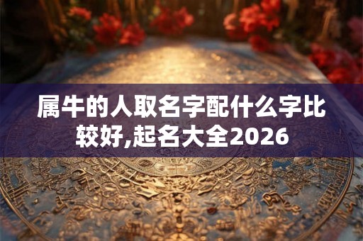 属牛的人取名字配什么字比较好,起名大全2026