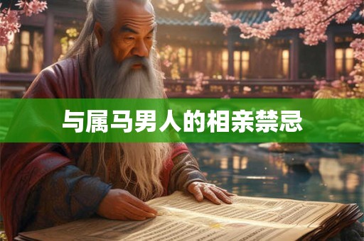 与属马男人的相亲禁忌
