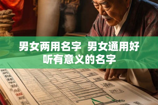 男女两用名字 男女通用好听有意义的名字 男女两用名字 男女通用好听有意义的名字