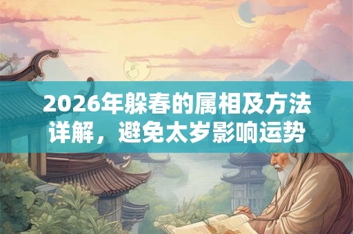 2026年躲春的属相及方法详解，避免太岁影响运势