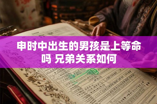 申时中出生的男孩是上等命吗 兄弟关系如何
