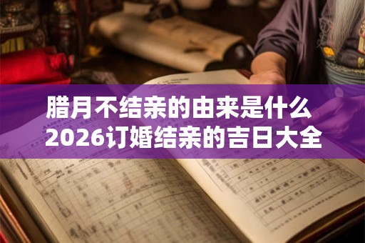 腊月不结亲的由来是什么 2026订婚结亲的吉日大全