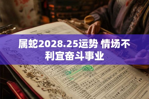 属蛇2028.25运势 情场不利宜奋斗事业
