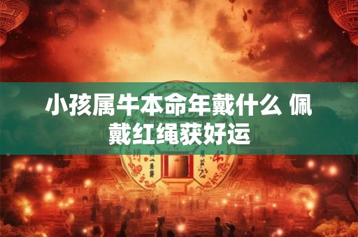 小孩属牛本命年戴什么 佩戴红绳获好运