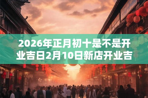2026年正月初十是不是开业吉日2月10日新店开业吉时选择