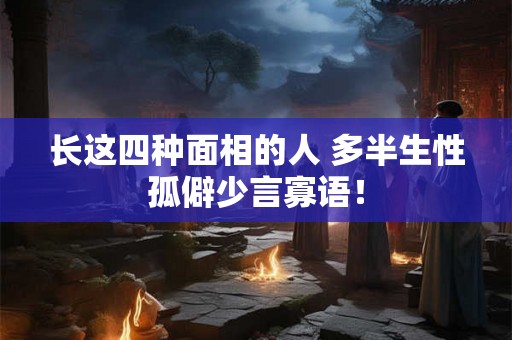长这四种面相的人 多半生性孤僻少言寡语！
