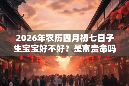 2026年农历四月初七日子生宝宝好不好？是富贵命吗？