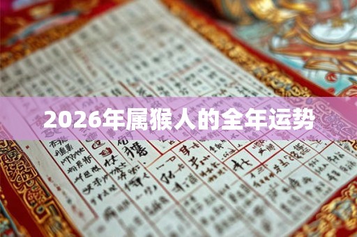 2026年属猴人的全年运势