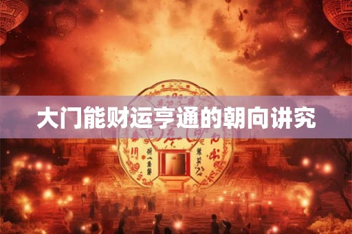 大门能财运亨通的朝向讲究