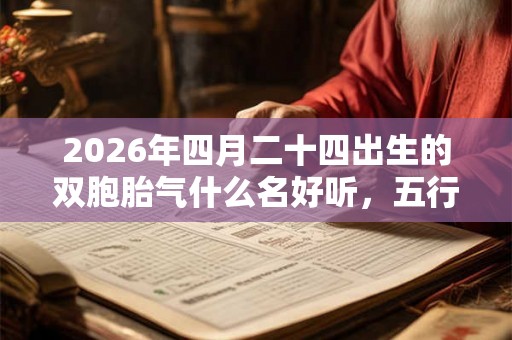 2026年四月二十四出生的双胞胎气什么名好听，五行属什么