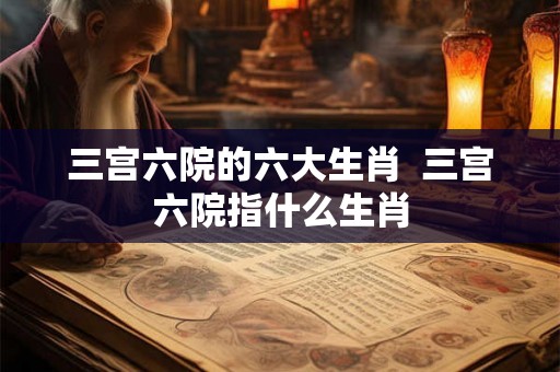 三宫六院的六大生肖  三宫六院指什么生肖