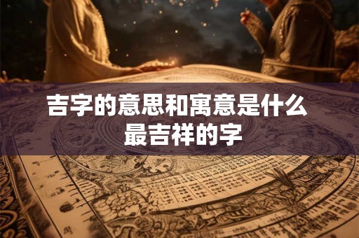 吉字的意思和寓意是什么  最吉祥的字