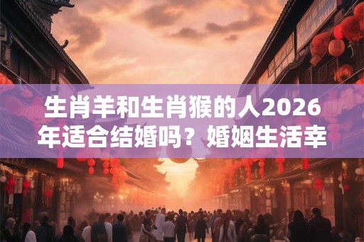生肖羊和生肖猴的人2026年适合结婚吗？婚姻生活幸福美满吗？