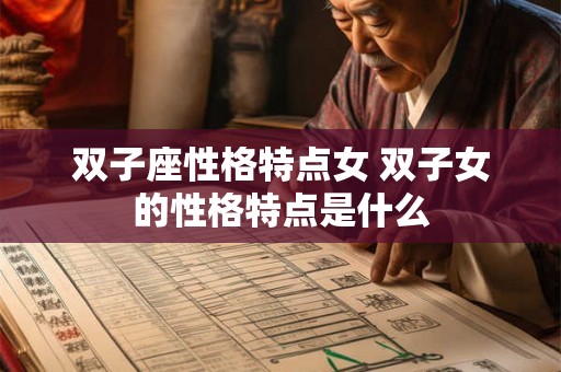 双子座性格特点女 双子女的性格特点是什么