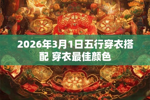 2026年3月1日五行穿衣搭配 穿衣最佳颜色 2026年3月1日五行穿衣搭配 穿衣最佳颜色