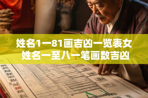 姓名1一81画吉凶一览表女 姓名一至八一笔画数吉凶 姓名1一81画吉凶一览表女 姓名一至八一笔画数吉凶