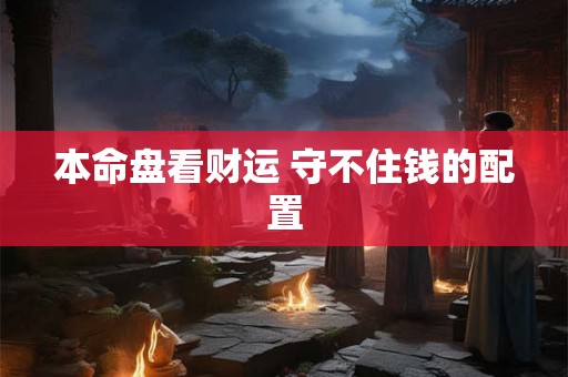 本命盘看财运 守不住钱的配置