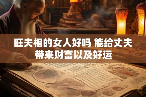 旺夫相的女人好吗 能给丈夫带来财富以及好运