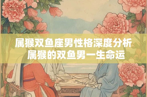 属猴双鱼座男性格深度分析 属猴的双鱼男一生命运 属猴双鱼座男性格深度分析 属猴的双鱼男一生命运