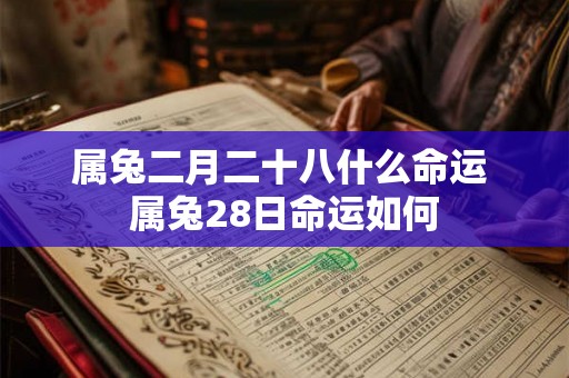 属兔二月二十八什么命运 属兔28日命运如何