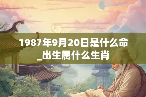 1987年9月20日是什么命_出生属什么生肖