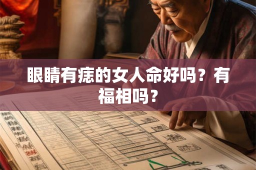 眼睛有痣的女人命好吗？有福相吗？