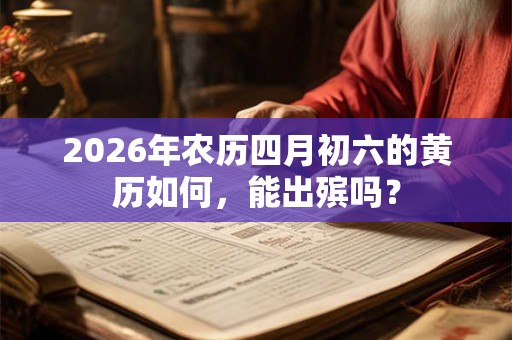 2026年农历四月初六的黄历如何，能出殡吗？