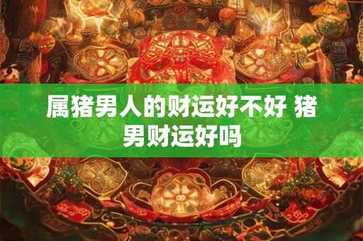 属猪男人的财运好不好 猪男财运好吗