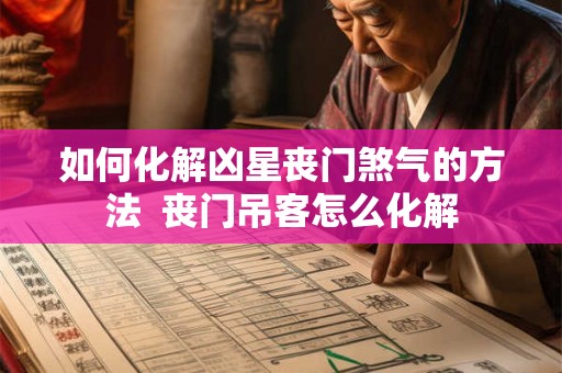 如何化解凶星丧门煞气的方法  丧门吊客怎么化解