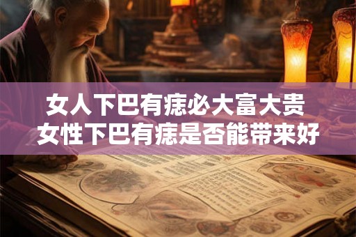 女人下巴有痣必大富大贵 女性下巴有痣是否能带来好运