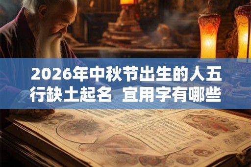 2026年中秋节出生的人五行缺土起名  宜用字有哪些