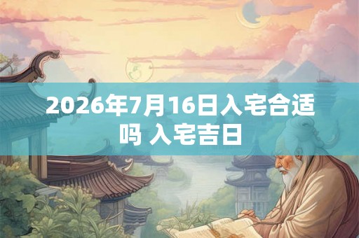 2026年7月16日入宅合适吗 入宅吉日 2026年7月16日入宅合适吗 入宅吉日