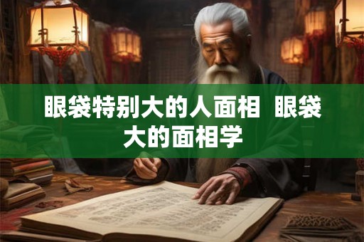 眼袋特别大的人面相  眼袋大的面相学