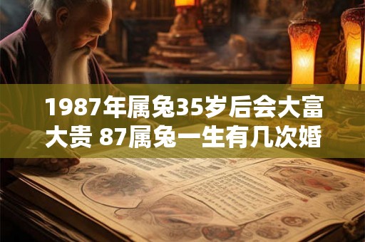 1987年属兔35岁后会大富大贵 87属兔一生有几次婚姻
