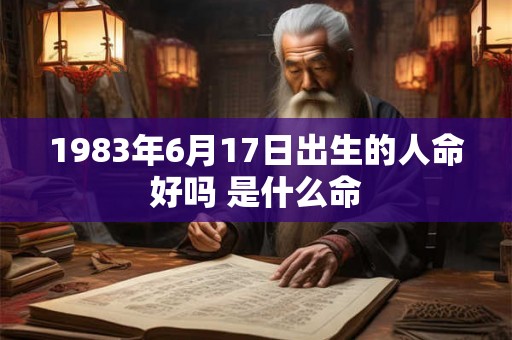 1983年6月17日出生的人命好吗 是什么命