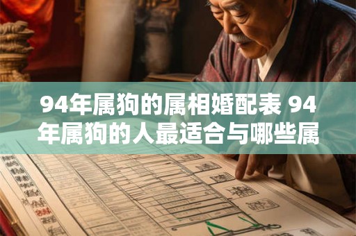 94年属狗的属相婚配表 94年属狗的人最适合与哪些属相结婚
